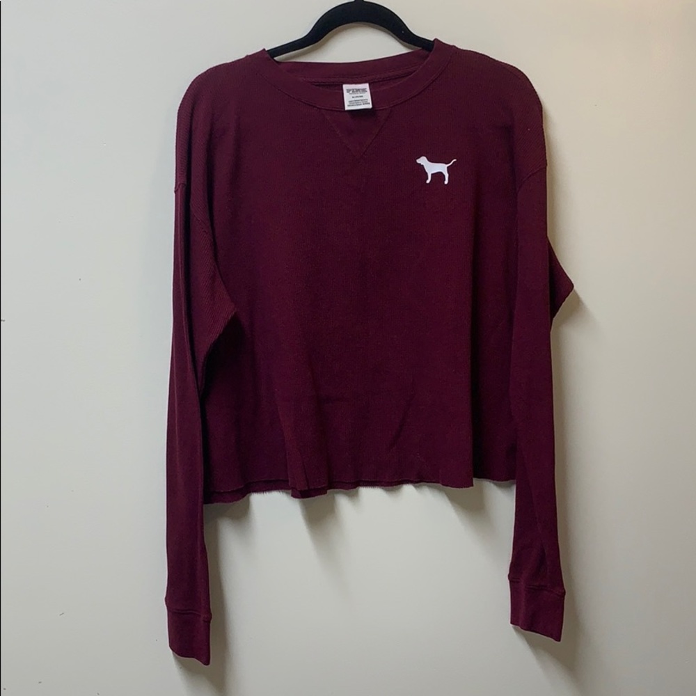VS PINK Crop Long Sleeve Top